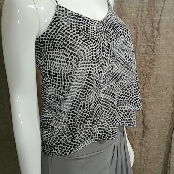 H&M Animal Print Tank Top Spaghetti Strap Size 2 - Picture 11 of 13